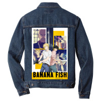 Banana Fish Poster Blue Men Denim Jacket | Artistshot