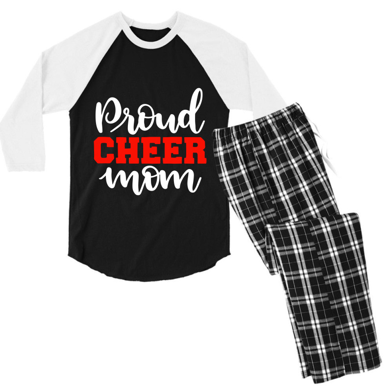 Proud Cheer Mom Men's 3/4 Sleeve Pajama Set | Artistshot