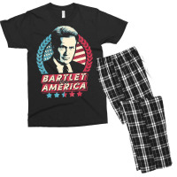 Bartlet For America   Blue Men's T-shirt Pajama Set | Artistshot