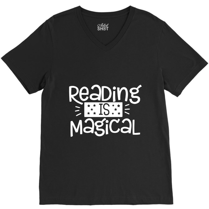 Reading Is Magical V-neck Tee | Artistshot