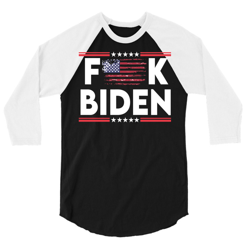 Fuck Biden   Vintage 3/4 Sleeve Shirt by gelezaconolea | Artistshot