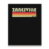 Zanesville Oh Ohio City Home Roots Retro 70s 80s Metal Print Vertical | Artistshot