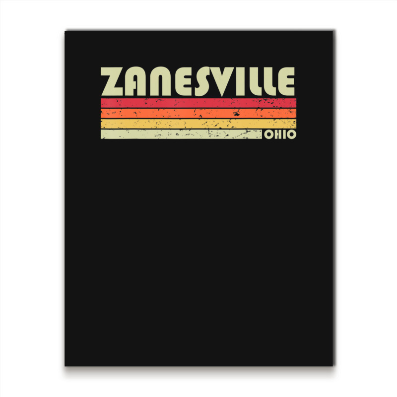 Zanesville Oh Ohio City Home Roots Retro 70s 80s Metal Print Vertical | Artistshot