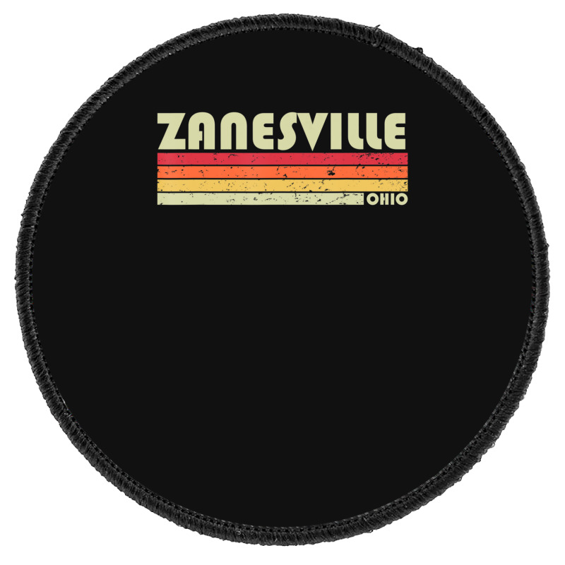 Zanesville Oh Ohio City Home Roots Retro 70s 80s Round Patch | Artistshot