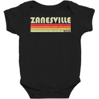 Zanesville Oh Ohio City Home Roots Retro 70s 80s Baby Bodysuit | Artistshot