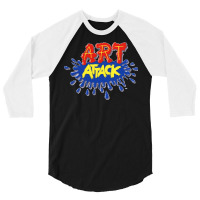 Art Attack  T Aesthetic 3/4 Sleeve Shirt | Artistshot