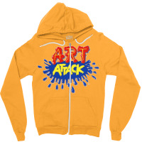 Art Attack  T Aesthetic Zipper Hoodie | Artistshot