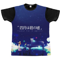 Hq Shigatsu Wa Kimi No Uso Poster Girl Graphic T-shirt | Artistshot