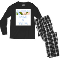 Just A Girl Who Loves Anime And Sailing Poster Love Men's Long Sleeve Pajama Set | Artistshot