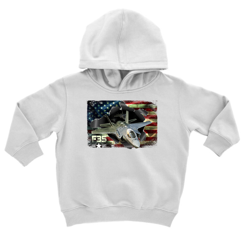 Limited Edition F-35 Lightning Air Force Military Veteran Pride Us Fla Toddler Hoodie by quanghuydinh1 | Artistshot