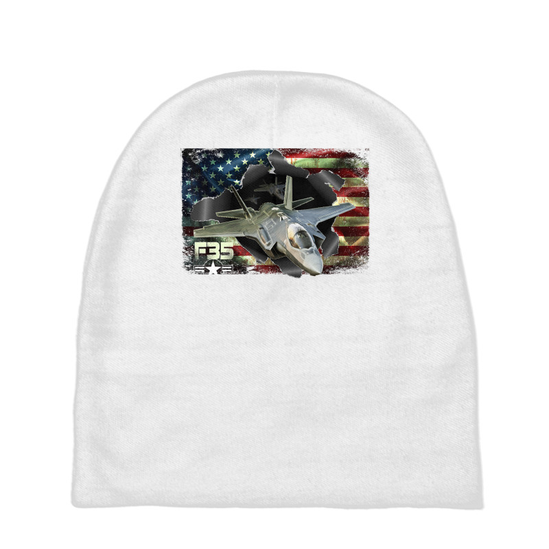 Limited Edition F-35 Lightning Air Force Military Veteran Pride Us Fla Baby Beanies by quanghuydinh1 | Artistshot