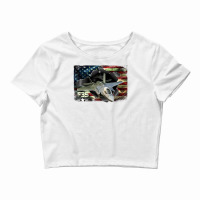 Limited Edition F-35 Lightning Air Force Military Veteran Pride Us Fla Crop Top | Artistshot