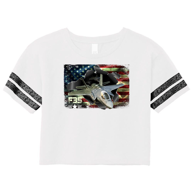 Limited Edition F-35 Lightning Air Force Military Veteran Pride Us Fla Scorecard Crop Tee by quanghuydinh1 | Artistshot