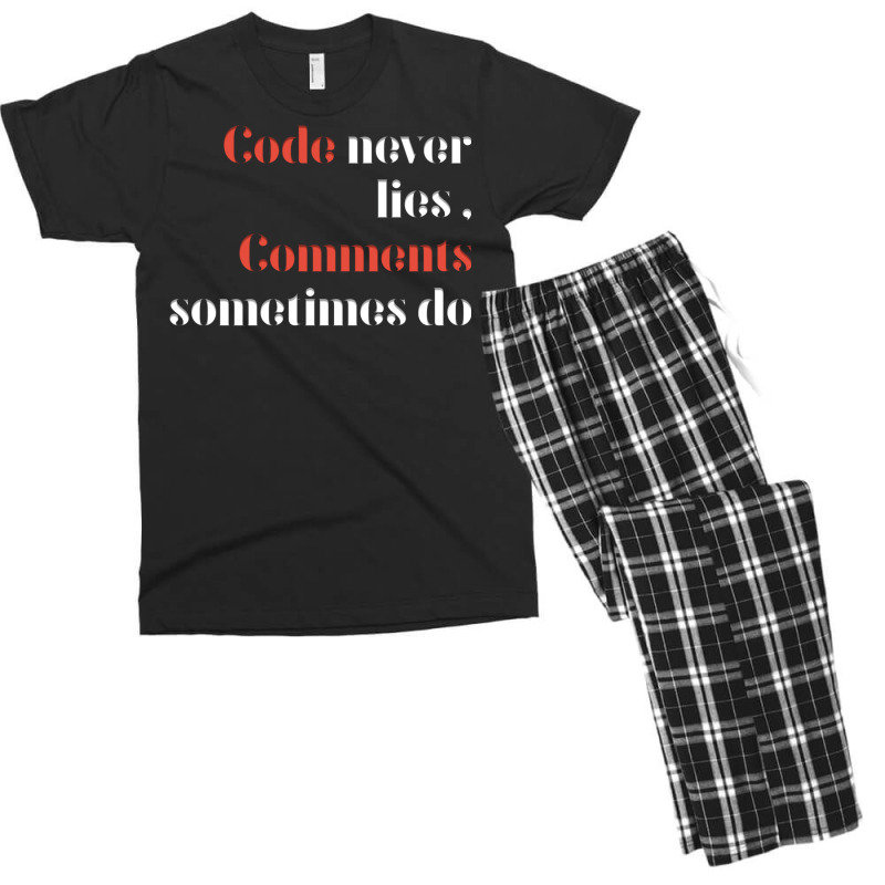 Code Never Lies  T Hippie Men's T-shirt Pajama Set | Artistshot