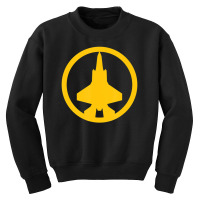 Trending F-35 Lightning Ii (yellow) Air Force Military Jet Youth Sweatshirt | Artistshot