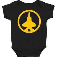 Trending F-35 Lightning Ii (yellow) Air Force Military Jet Baby Bodysuit | Artistshot