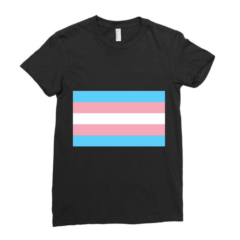 Hot Trend Trans Flag Ladies Fitted T-Shirt by poppyallen | Artistshot