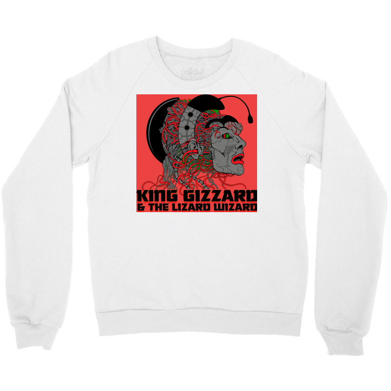 King Gizzard And The Lizard Wizard Usa Amp Canada 2019red Poster Music Crewneck Sweatshirt | Artistshot