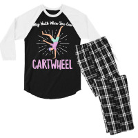 Gymnastics T  Shirt Why Walk When You Can Cartwheel   Gymnastics Sport Men's 3/4 Sleeve Pajama Set | Artistshot