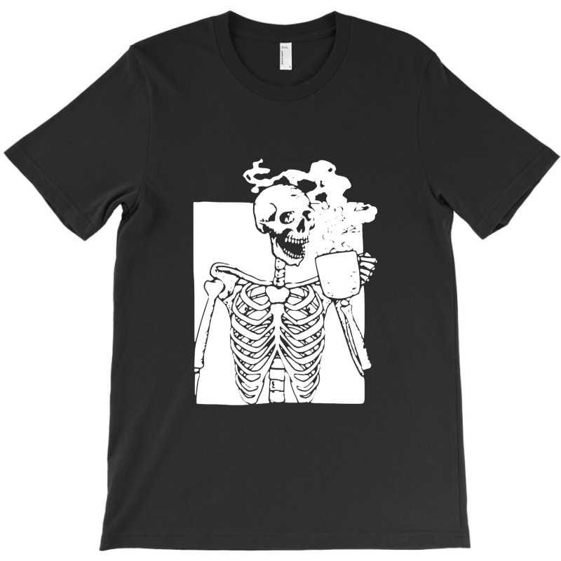 Skeleton Drink Coffee Halloween T-shirt | Artistshot