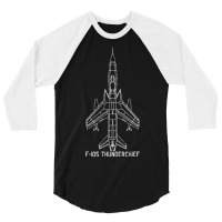 Limited Edition F-105 Thunderchief Classic Jet Plane Usa Warplane 3/4 Sleeve Shirt | Artistshot