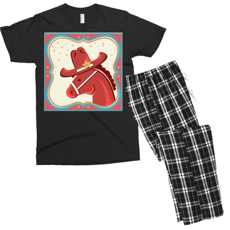 Cowboy Horse Toy Cowboy  Tshirt Retro Men's T-shirt Pajama Set by milabtowerp | Artistshot