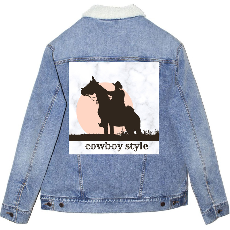 Cowboy Life Chiffon Top Vintage Unisex Sherpa-Lined Denim Jacket by milabtowerp | Artistshot