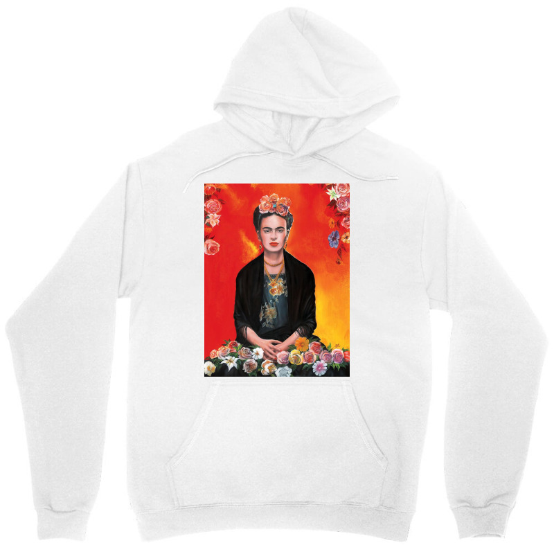 Frida Kahlo Painting Flower Unisex Hoodie by kathryndefra | Artistshot