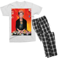 Frida Kahlo Painting Flower Men's T-shirt Pajama Set | Artistshot