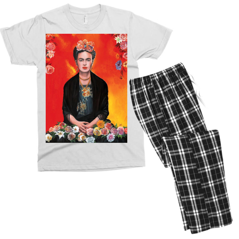 Frida Kahlo Painting Flower Men's T-shirt Pajama Set by kathryndefra | Artistshot