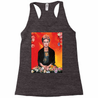 Frida Kahlo Painting Flower Racerback Tank | Artistshot