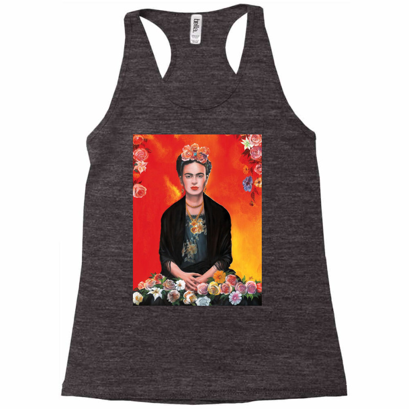 Frida Kahlo Painting Flower Racerback Tank by kathryndefra | Artistshot