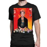 Frida Kahlo Painting Flower Classic T-shirt | Artistshot