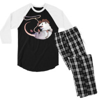 Cowboy Possum Classic Tshirt Cool Men's 3/4 Sleeve Pajama Set | Artistshot