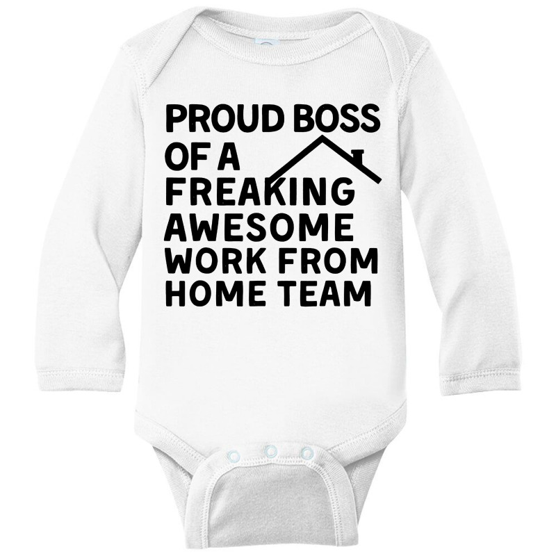 Proud Boss Of A Freaking Awesome Long Sleeve Baby Bodysuit by saterseim | Artistshot