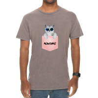 A Cool Cat In A Pocket Vintage T-shirt | Artistshot