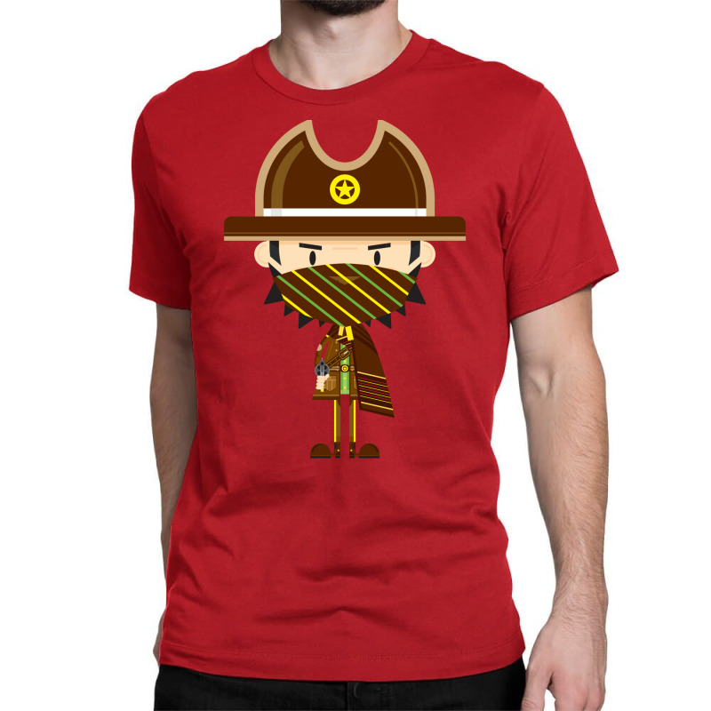 Cute Cartoon Cowboy Sheriff In Poncho Classic Tshirt Cool Classic T-shirt by milabtowerp | Artistshot