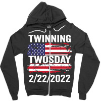 Twinning Twosday Tuesday February Zipper Hoodie | Artistshot