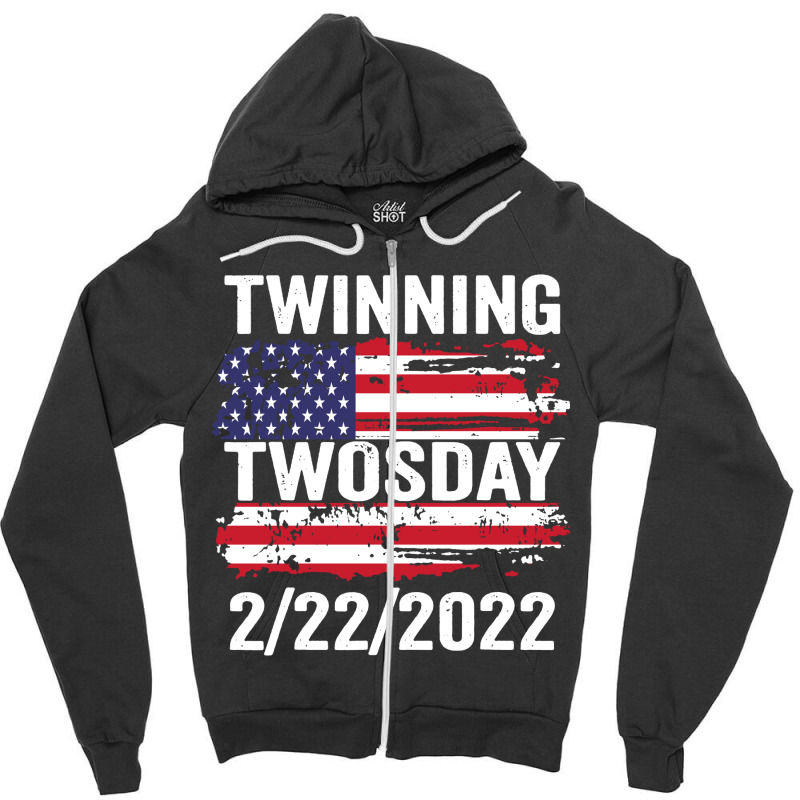 Twinning Twosday Tuesday February Zipper Hoodie | Artistshot