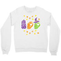 Boo Hands American Sign Language Pride Asl Halloween Crewneck Sweatshirt | Artistshot