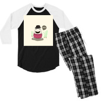 Frog With Cow Hat Chiffon Top Quote Men's 3/4 Sleeve Pajama Set | Artistshot