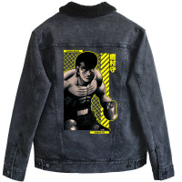 Mamoru Takamura  Hajime No Ippo  Anime Star Edition Yellow 1 Unisex Sherpa-lined Denim Jacket | Artistshot