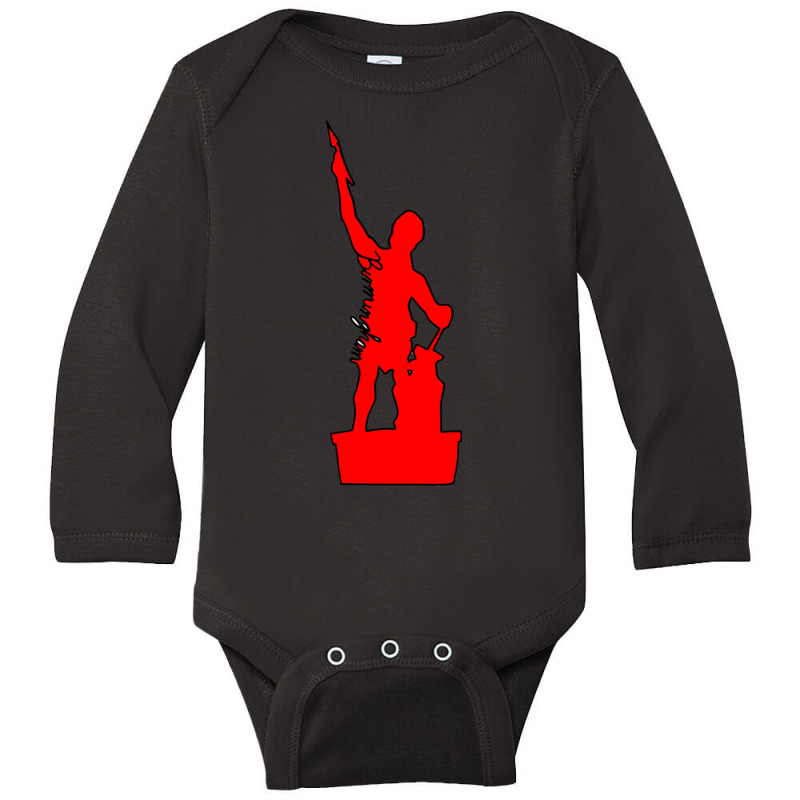 Vulcan Birmingham Alabama Red Long Sleeve Baby Bodysuit by LuceroCrystalMurillo | Artistshot