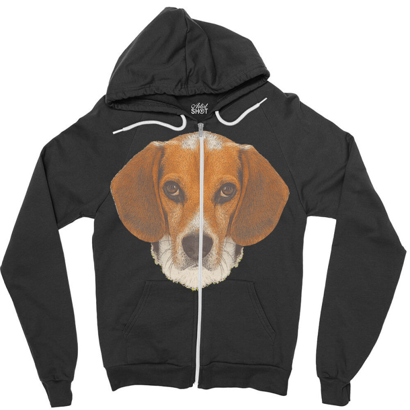 Sweet Beagle Dogs Zipper Hoodie | Artistshot