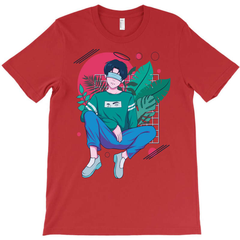 Chilling Anime Boy Tshirt Classique Green T-Shirt by jorsievinettc | Artistshot