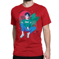 Chilling Anime Boy Tshirt Classique Green Classic T-shirt | Artistshot