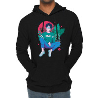 Chilling Anime Boy Tshirt Classique Green Lightweight Hoodie | Artistshot