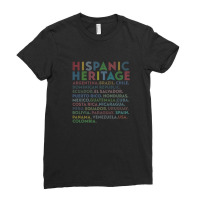 Latino Hispanic Heritage Latin Countries Month Retro Vintage Ladies Fitted T-shirt | Artistshot