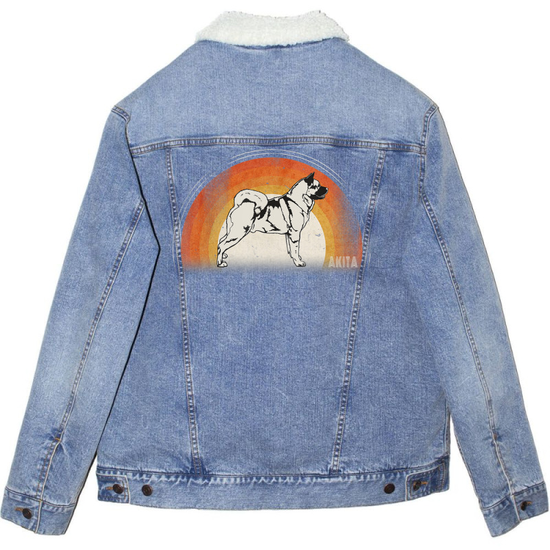 Trending 365 Dog Breed Akita Retro Unisex Sherpa-Lined Denim Jacket by hongquangd | Artistshot