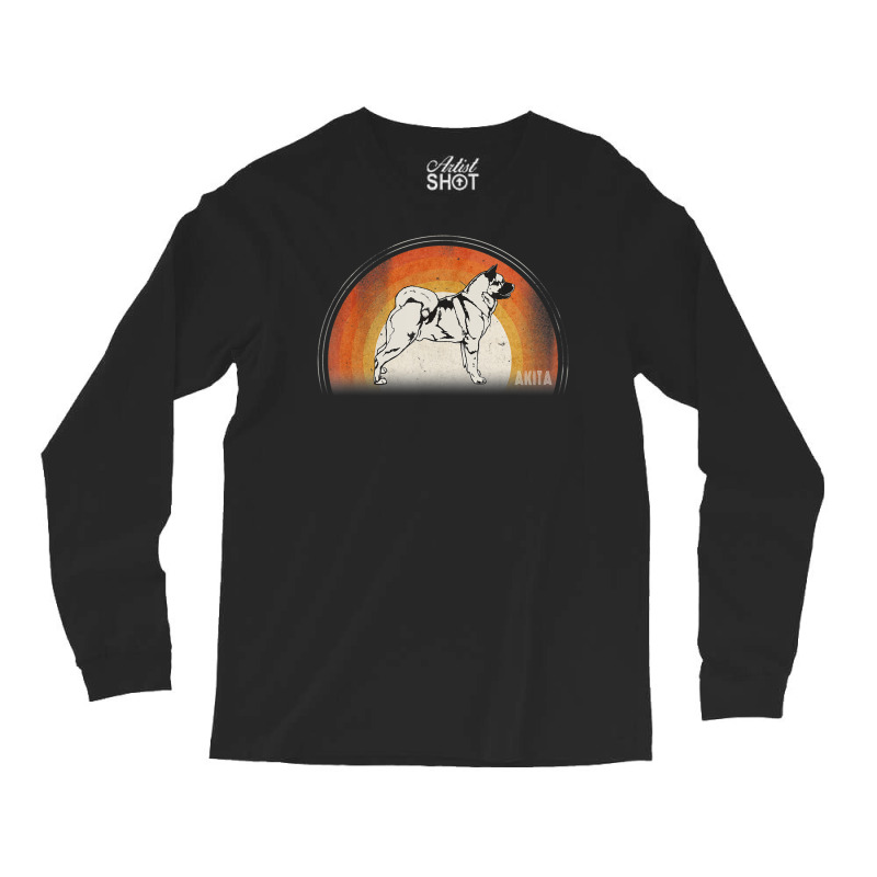 Trending 365 Dog Breed Akita Retro Long Sleeve Shirts by hongquangd | Artistshot